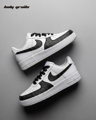 Custom Air Force 1 x Crystal Mystery Rhinestone Wedding Sneakers - Both Sides