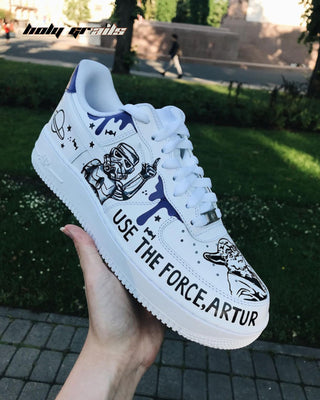 Custom Air Force 1 x Darth Vader TV Series & Movies Theme Sneaker - Public Side 1