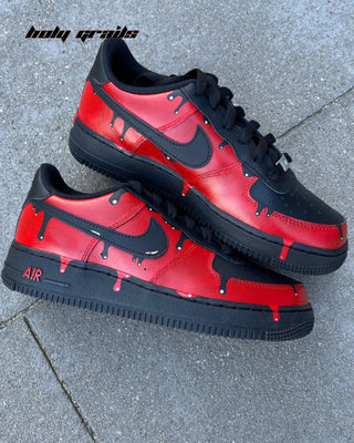 Custom Air Force 1 x Devil Drip Swoosh Theme Sneaker - Both Sides