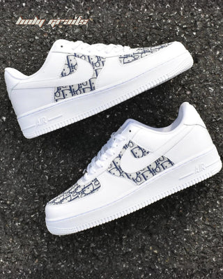 Custom Air Force 1 x Dior Luxury Brand Theme Sneaker - Public Sides