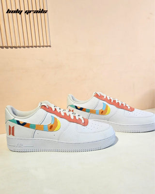 Custom Air Force 1 x Dynamite K-Pop Theme Sneaker - Inner Sides