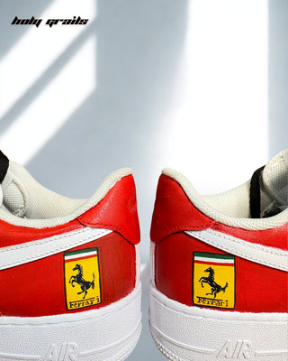 Custom Air Force 1 x Ferrari Insignia Sneaker - Back Outer Sides