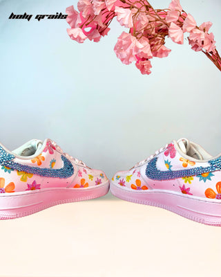 Custom Air Force 1 x Fling Bling Rhinestone Sneakers - Inner Sides