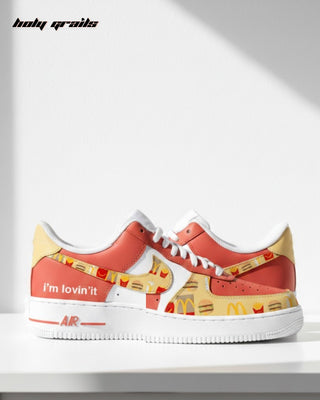 Custom Air Force 1 x Fries Food Theme Sneaker - Both Sides