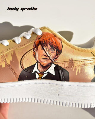 Custom Air Force 1 x HP & Voldermot TV Series & Movies Theme Sneaker - Inner Side Close Up