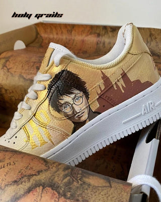 Custom Air Force 1 x HP & Voldermot TV Series & Movies Theme Sneaker - Public Side Close Up