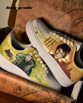 Custom Air Force 1 x HP & Voldermot TV Series & Movies Theme Sneaker - Public Sides