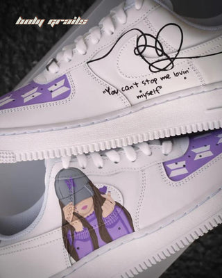 Custom Air Force 1 x K Pop - K Pop Theme Sneaker - Public Sides Close Up