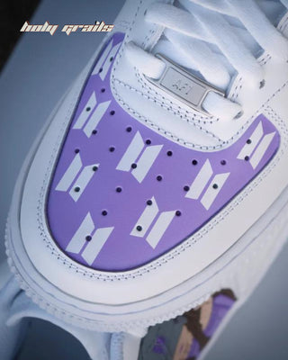 Custom Air Force 1 x K Pop - K Pop Theme Sneaker - Toe Box Close Up Top
