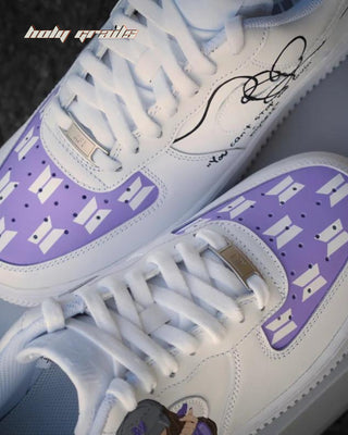 Custom Air Force 1 x K Pop - K Pop Theme Sneaker - Top Close Up Toe Box