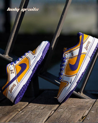 Custom Air Force 1 x Lakers Sports Theme Sneakers - Public Sides