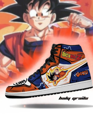 Custom Air Force 1 x Legendary Saiyan Anime Theme Sneaker - Side Close