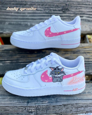Custom Air Force 1 x Love Like TJ Valentine Theme Sneaker - Both Sides Tom