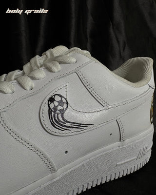 Custom Air Force 1 x Made For You Sport & Valentine Sneaker - Public Side Swoosh Close Up