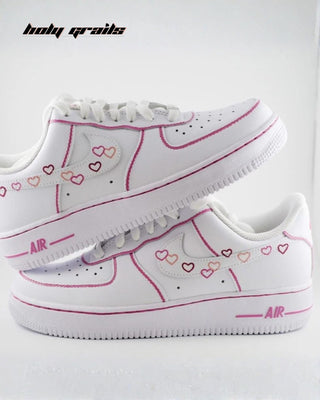 Custom Air Force 1 x Modern Romantic Valentine Theme Sneaker - Public Sides