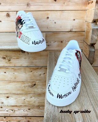 Custom Air Force 1 x Money Heist Tv Show Theme Sneakers - Front