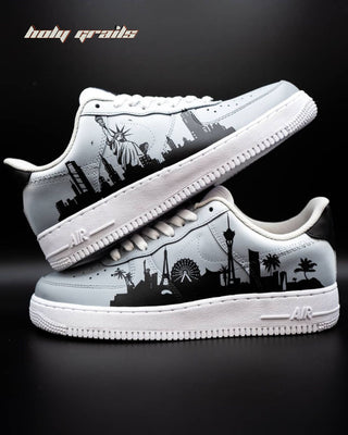 Custom Air Force 1 x NY Skyline Abstract Theme Sneaker - Public Sides