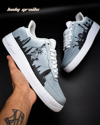 Custom Air Force 1 x NY Skyline Abstract Theme Sneaker - Public Sides in Hand
