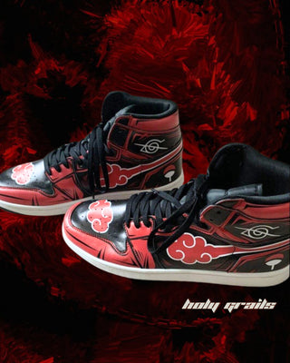 Custom Air Force 1 x Naruto Cloud Anime Theme Sneaker - Side & Top