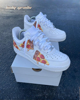Custom Air Force 1 x Pizza Food Theme Sneaker - Public Side 1