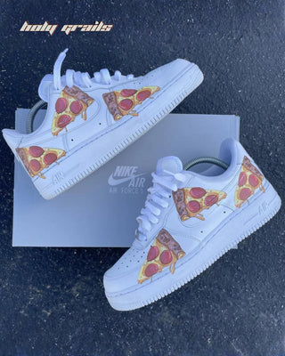 Custom Air Force 1 x Pizza Food Theme Sneaker - Public Sides