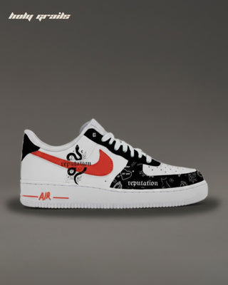Custom Air Force 1 x Reputation Era Pop Culture Theme Sneaker - Side 2