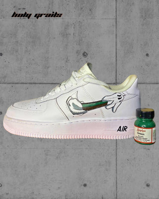 Custom Air Force 1 x Rolling Joint Stoner Art Theme Sneaker - Public Side 2