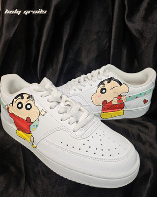 Custom Air Force 1 x Shinchan Favorite Character Sneaker - Toe Box Close Up