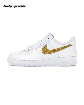 Custom Air Force 1 x Shine Bright Rhinestone Wedding Sneakers - Side 2