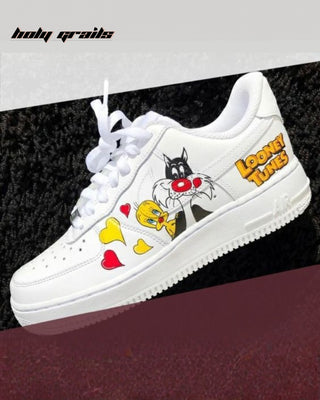 Custom Air Force 1 x Slyvester Favorite Character Theme Sneaker - Side