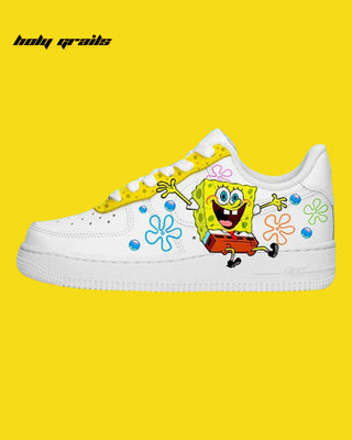 Custom Air Force 1 x Sponge Bob Favorite Character Theme Sneaker - Side 2