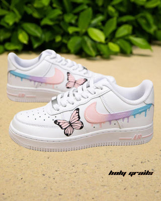 Custom Air Force 1 x Spring Pastels Abstract Theme Sneaker - Side 1