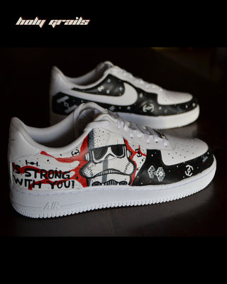 Custom Air Force 1 x Star Wars Black TV Series & Movies Theme Sneaker - Public Side