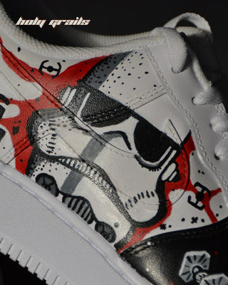 Custom Air Force 1 x Star Wars Black TV Series & Movies Theme Sneaker - Public Side 1 Close Up