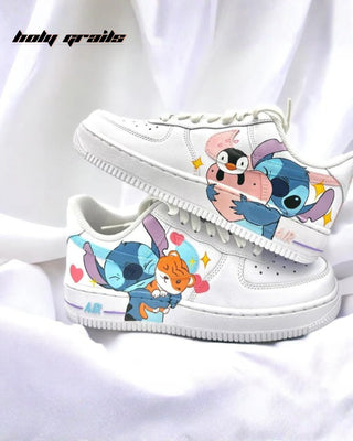 Custom Air Force 1 x Stitch Favorite Character Theme Sneaker - Both Sides