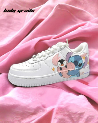 Custom Air Force 1 x Stitch Favorite Character Theme Sneaker - Side 1