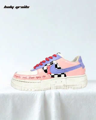Custom Air Force 1 x Swiftheart Pastel Pop Culture Theme Sneaker - Inner Side