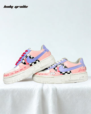 Custom Air Force 1 x Swiftheart Pastel Pop Culture Theme Sneaker - Inner & Outer Sides