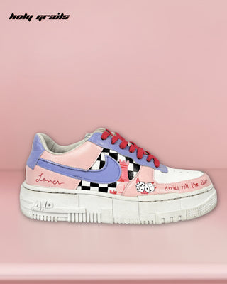 Custom Air Force 1 x Swiftheart Pastel Pop Culture Theme Sneaker - Side