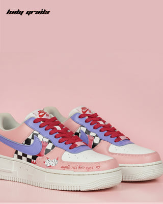 Custom Air Force 1 x Swiftheart Pastel Pop Culture Theme Sneaker - Sides Front Close