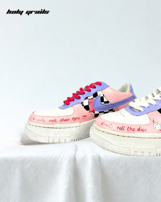 Custom Air Force 1 x Swiftheart Pastel Pop Culture Theme Sneaker - Top Box Sides Close Up