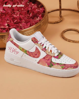 Custom Air Force 1 x The Desi Bride Wedding & Valentine Theme Sneaker - Side 2