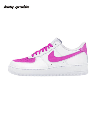 Custom Air Force 1 x The Magenta Moment Rhinestone Wedding Sneaker - Side 2