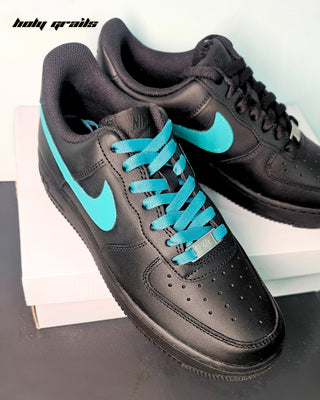 Custom Air Force 1 x Tiffany Kicks Sneakers - On Box Top