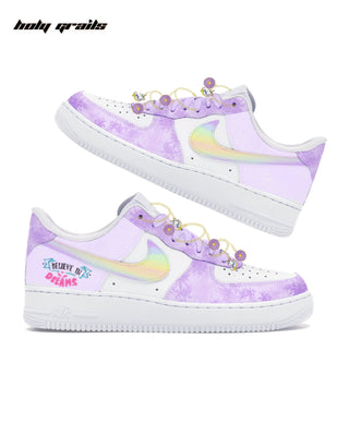 Custom Air Force 1 x Unicorn Dream Abstract Sneakers - Both Sides