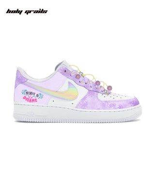 Custom Air Force 1 x Unicorn Dream Abstract Sneakers - Side 1