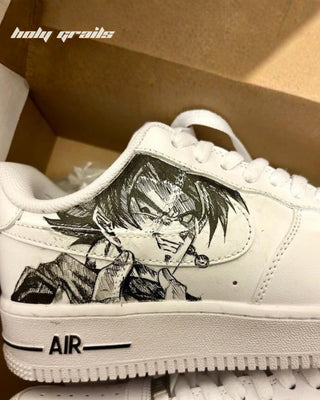 Custom Air Force 1 x Vintage Goku Anime Theme Sneaker - Side 1