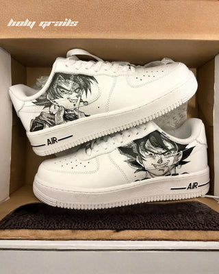 Custom Air Force 1 x Vintage Goku Anime Theme Sneaker - Sides