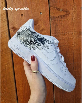 Custom Air Force 1 x Winged Glory Abstract Theme Sneaker - Side
