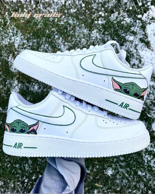 Custom Air Force 1 x Yoda TV Series & Movies Theme Sneaker - Public Sides in Hand